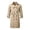 Khaki, variant on Mens Trench Coat Double Windbreaker Overcoat Notched Lapel Long Jacket Overcoat Fall Winter Business Long Jacket Light Blue XL