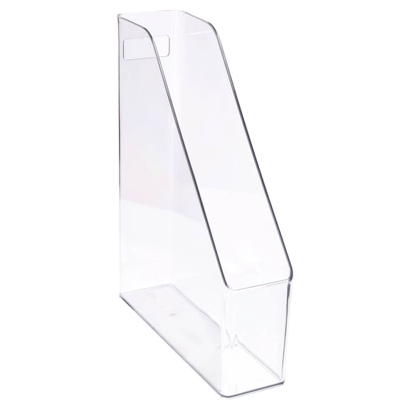 Pen+Gear Magazine Holder, Clear, 10.07” x 3.15” x 12.32”