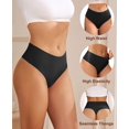 thumbnail image 3 of Tangas Oshkang, ropa interior sin costuras de cintura alta para mujer, paquete de 6, 3 of 6