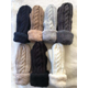 thumbnail image 1 of Guantes cálidos acolchados de terciopelo y jacquard retorcido de algodón y lana, bonitos guantes de punto, 1 of 5