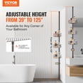 thumbnail image 4 of VEVOR Shower Corner Caddy Tension Pole, 39" to 125" High, Multi-Functional Shower Tension Pole with Strong Load-Bearing Tray, Rust-Proof Easy-to-Install Tension Pole, 4 of 9