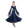 thumbnail image 2 of Ballroom Dance Dress For Women National Standard Waltz Swing Floating Sleeve Modern Performance Costume, 2 of 7