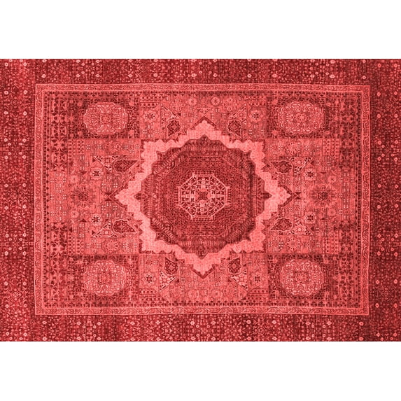 Ahgly Company Indoor Rectangle Oriental Red Modern Area Rugs, 3' x 5'