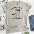 thumbnail image 2 of Girls Don't Like Boys Girls Like Cats and Money T-shirt, Unisex Women's Shirt, Cat Shirt, Light Silk Gray, XX-Large, 2 of 6