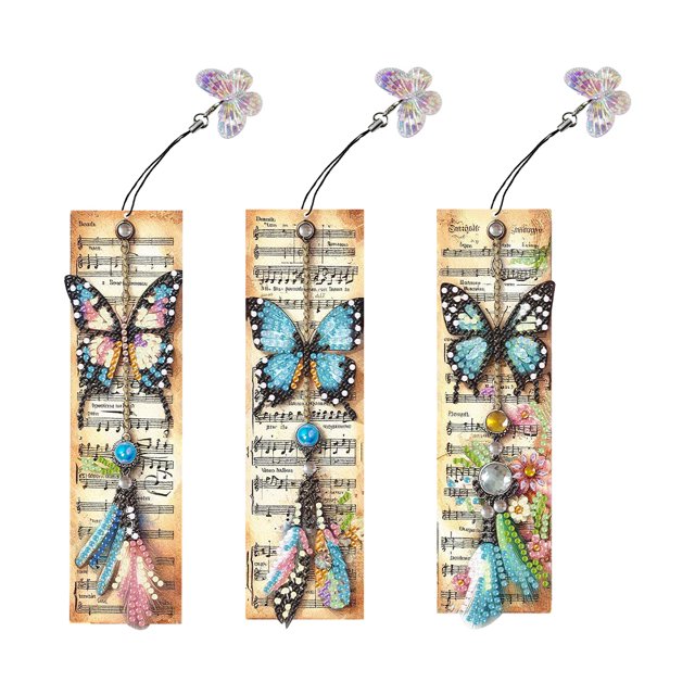 Marcador Kit Creación Partituras Mariposa Con Forma Especial 3 Uds.