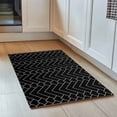 thumbnail image 2 of Abstract Line Door Mat Herringbone Black White Modern Simple Non Slip Absorbent Entrance Mat Washable Low Profile Indoor Doormat for Front Door Entryway Entry 16"x24", 2 of 9