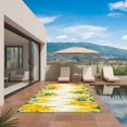 thumbnail image 3 of Spring Floral Outdoor Rug for Patio/Deck/Porch, Non-Slip Large Area Rug 3 x 5 Ft, Yellow Flowers Green Leaves Rustic Botanical Indoor Outdoor Rugs Washable Area Rugs, Camping Rug Carpet Runner, 3 of 8