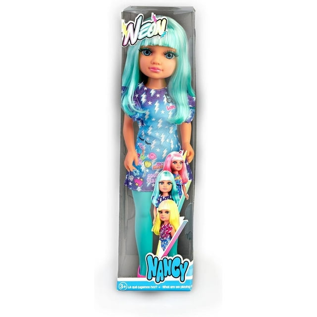 Muñeca de Moda Neón con Pelo Azul Famosa Nancy 40 cm