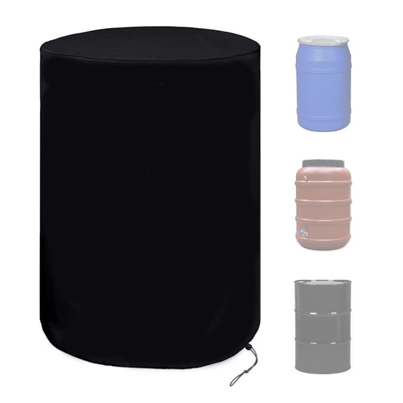 Table Cover Waterproof Round Patio Cool Bar Table Cover with Drawstrings, Fade Resistant Fabric for Cocktail Coffee Outdoor Furniture Side Tables, Black（There is only one protective bag）