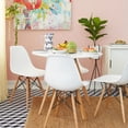 thumbnail image 5 of Aron Living Pyramid 30" Round Mid-Century Wood Dining Table in White, 5 of 5