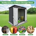 thumbnail image 2 of Aukfa Outdoor Storage Shed, 6 X 4 FT Metal Garden Shed, Waterproof Tool Shed for Backyard Patio, Black, 2 of 8