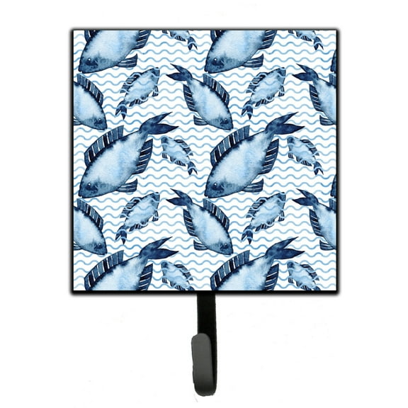 Carolines Treasures BB7532SH4 Beach Watercolor Fishes Leash or Key Holder Single Hook multicolor