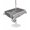 Charcoal, Black, White, variant on Outdoor Tablecloth with Umbrella Hole for Patio/Picnic/Party/Camping, Dark Gray Starfish Waterproof Table Cloth Rectangle Table Cover Washable, Coastal Summer Beach Ocean Striped (54"x 80")