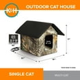 thumbnail image 3 of K&H Pet Products Outdoor Heated Kitty House Cat Shelter Camo 22 X 19 X 17 Inches, 3 of 12