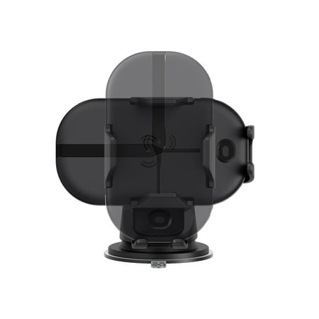 Kenwood - Motorized Clamping Qi Charging Phone Mount - Black