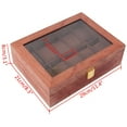 thumbnail image 2 of 10 Slots Wooden Watch Display Box Storage Case Jewelry Organizer Casket High Quality Material with Transparent Glass Top Cover, 2 of 12