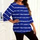 thumbnail image 2 of TaTaai Women's Gradient Print Long Sleeved T-shirt, Plus Size Round Neck Top, Lightweight Soft Design, All Seasons Wear, Casual Daily Party Work Dating Home Outfit Gift, 2 of 6