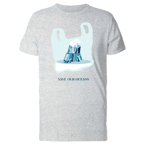Save Our Oceans Polar Bear T-Shirt Men -Image by Shutterstock, Male Small