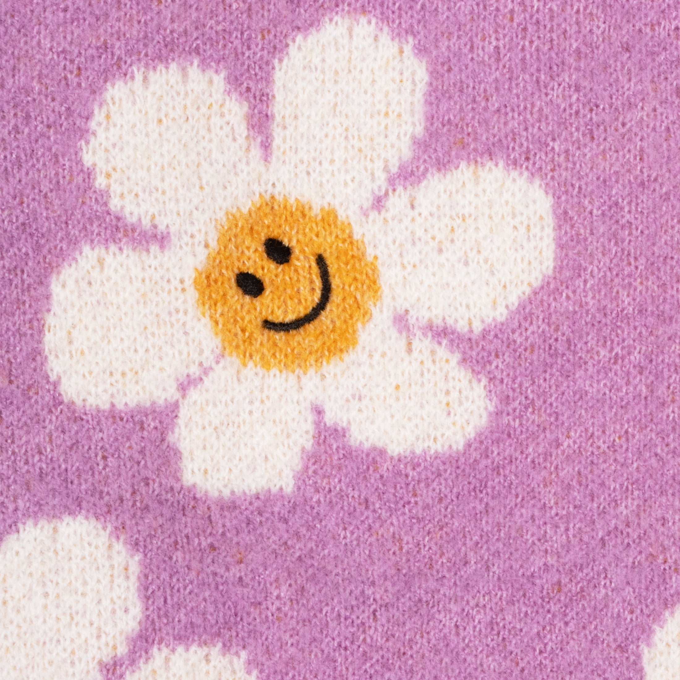 Oodles Purple Daisy Dreams Turtle Neck Fall Dog Sweater, Medium