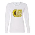 thumbnail image 2 of Wild Bobby, I'm Sunshine Mixed With A Little Hurricane , Inspirational/Christian, Women Graphic Long Sleeve Tee, White, Medium, 2 of 5