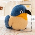 thumbnail image 3 of Cute Lifelike Kiwi Parrot Tit Bird Plush Doll Pendant Keychain Backpack Hangings Ornament Gifts, 3 of 8