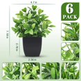 thumbnail image 2 of Mini plantas artificiales Der Rose, paquete de 6 unidades, para decoración del hogar y la oficina, 2 of 7