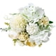 thumbnail image 2 of Adorno floral de imitación para bodas, ideal para fotografía, decoración del hogar. Carrito metálico con ruedas, base de madera, diseño de 2 niveles, plegable y portátil. Flores de resina de, 2 of 8