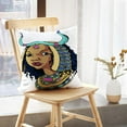 thumbnail image 5 of LALILO Throw Pillow Covers Beautiful Ancient Egyptian Girl African Cushion Cover 18" x 18", 2 Pack, 5 of 6