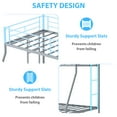 thumbnail image 6 of Twin Over Full Bunk Bed for Kids with Trundle, UHOMEPRO Metal Bunk Beds Twin Over Full Size No Box Spring Needed, Safety Guard, Noise Free for Small Bedroom, CPC Certification, Silver, 6 of 12