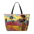 thumbnail image 2 of Daiia Beautiful African Woman Beach Travel Bag - Water-Resistant Beach Bag, Lightweight Tote with 7 Pockets for Women and Men - Gym,Pool,Camping,Reusable Grocery Bag, 2 of 7