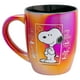 thumbnail image 1 of Tarro de Cerámica Iridiscente con Diseño Snoopy Tipo Comic, Peanuts, Taza para Bebidas Calientes, Capacidad 750 ml, Color Rojo, 1 of 4