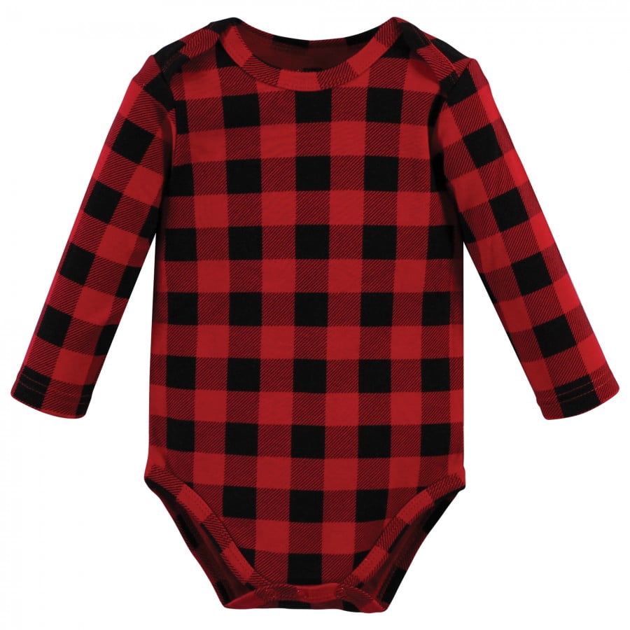Hudson Baby Cotton Long-Sleeve Bodysuits, 3- Pack, Newborn- 24 Months