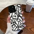 thumbnail image 3 of Love Heart Black and White Simple Design Graffiti Silicone Case Compatible with iPhone Case (iPhone 15 Pro Max), 3 of 6