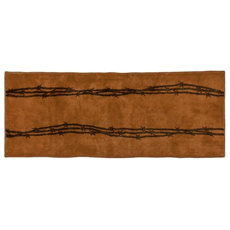 Barbed Wire Tan Bath Runner