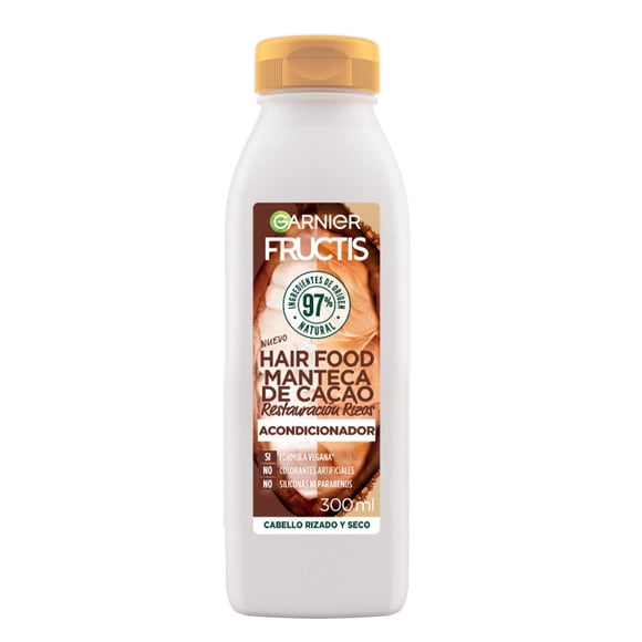 Acondicionador Fructis Hair Food Manteca de Cacao para cabello rizado 300 ml