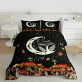 thumbnail image 2 of Manfei Cartoon Mushroom Bedding Comforter Set,Rustic Fungus Plant Twin Comforter Sets,bohemian Exotic Style Bedding Set For Girls Teens,Microfiber Bedroom Decor Reversible,2-Piece, 2 of 8