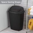 thumbnail image 4 of Sterilite Kitchen Trash Can, 7.5 Gallon Plastic Garbage Bin with Swing Top Lid, Black, 4 of 8