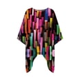 thumbnail image 4 of Fesfesfes Womens Basic Tops Women's Summer Fashion Cropped Sleeves Round Neck Irregular Hem Printed Tops Womens Running Top Short Sleeve 10(XL), 4 of 5