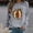 Gray, variant on Honeeladyy Sales Online Women's Thanksgiving Print Long-sleeved Sweatshirt Casual Blouse Pullover