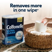 Cottonelle Ultra Clean Toilet Paper, Strong Toilet Tissue, 24 Mega Rolls