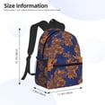 thumbnail image 2 of Vsdgher Golden Maple on Navy Blue Unisex Large Capacity Bookbag, Schoolbag, Casual Daypack for High School, College, Teens, Travel, Work, 2 of 6