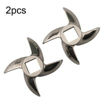 For 2 PCS Stainless Steel Meat Grinder Cutter Blade Size #12 for Electric or Manual Metal Grinders, Hard-Wearing Rust-Resistant Replacement Blades for Efficient Grinding