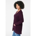 thumbnail image 2 of Roaman's Women's Plus Size Waffle Button Front Cardigan, 2 of 3