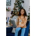 thumbnail image 4 of Bluey Little Girls' Holiday Sweater Bingo Amber Orange, 4 of 6