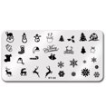 thumbnail image 1 of Placa de estampado de uñas EZLIFE Árbol de Navidad Geometría de hojas, 1 of 7