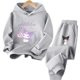 thumbnail image 3 of Conjunto de sudadera con capucha Kuromi para niños, linda sudadera con estampado de dibujos animados de anime, ropa gruesa y cálida de manga larga para niñas de Hello Kitty, 3 of 5