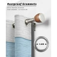 thumbnail image 6 of Outdoor Curtains for Patio Navy Blue Striped Gradient Rustic Wood Board Waterproof Privacy Outside Curtains with 2 Tiebacks Grommet Top Pergola Curtains for Porch Cabana Gazebo 1 Panel, 54x108 inch, 6 of 7