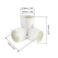 thumbnail image 5 of lanema 2pcs PVC 3 Way Elbow Fittings 90 Degree Water Pipe Adapters Resistant Fittings Suitable for homes & Garden Use, 5 of 9