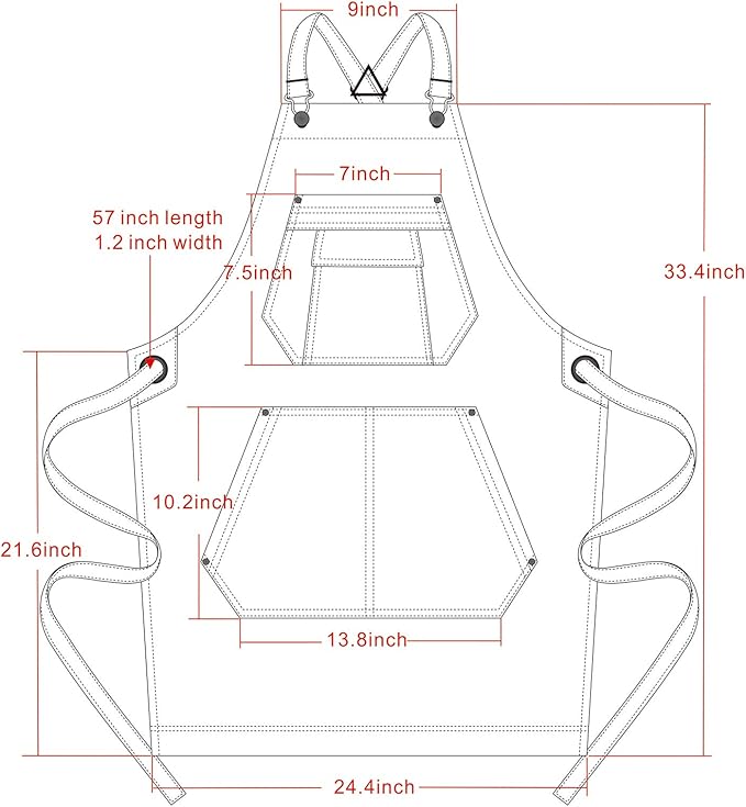 Washed denim canvas apron, shoulder strap skirt, work clothes, workwear, waist circumference, milk tea shop-Denim Blue