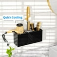 thumbnail image 4 of NIUBEE Hair Dryer Holder, Hair Tool Organizer Wall Mount, Blow Dryer Holder Cabinet Door, Bathroom Styling and Hot Tools Organizer for Flat Irons, Curling Irons (Black), 4 of 7
